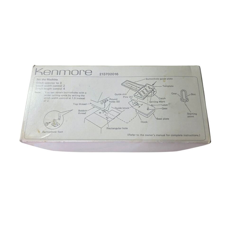 VTG Kenmore 213702016 Button Hole Maker Attachment For Sewing Machine EUC